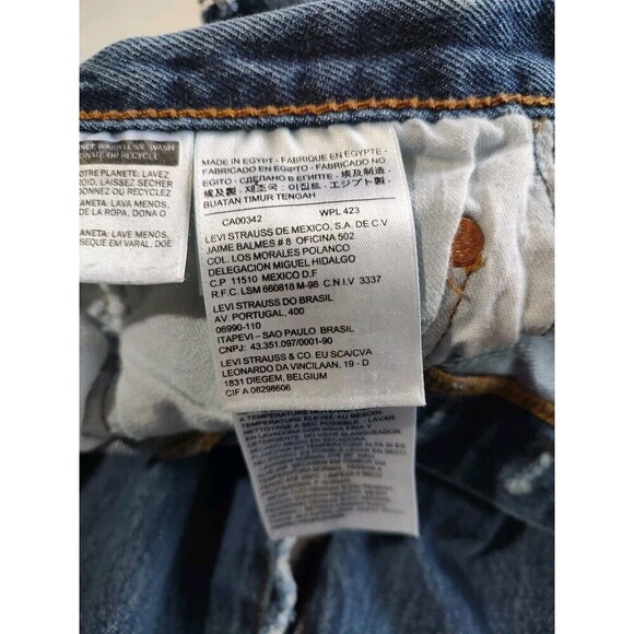 Denim Chaps LEVI 501 WOMEN Custom Cut Biker PUNK Jeans Distressed Custom 36x34 - Picture 5 of 14